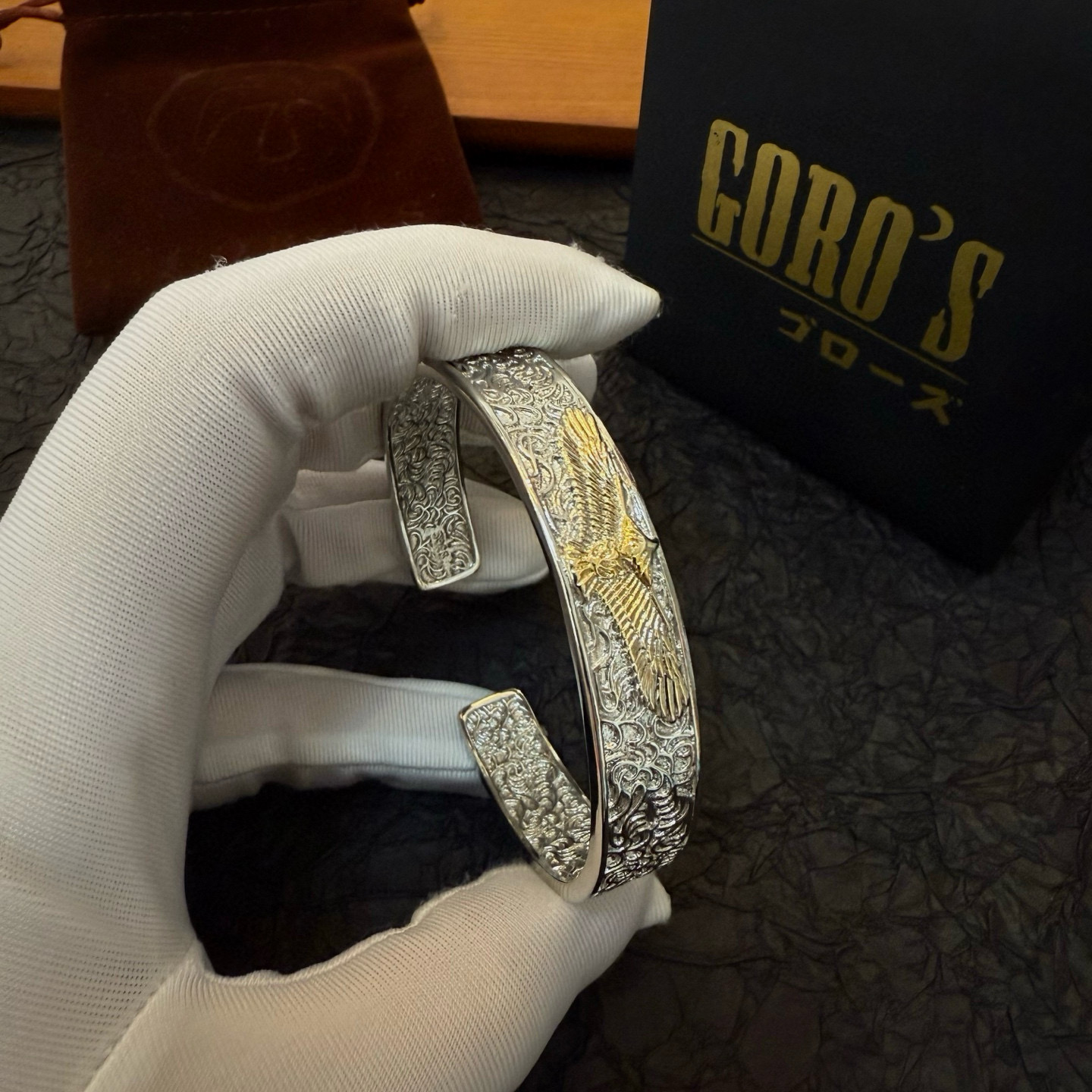 批  【新品上架】Goro’s高桥吾郎金鹰开口手镯，顶级版本 认准独家拍摄 主攻高端市场 绝对区别普通版