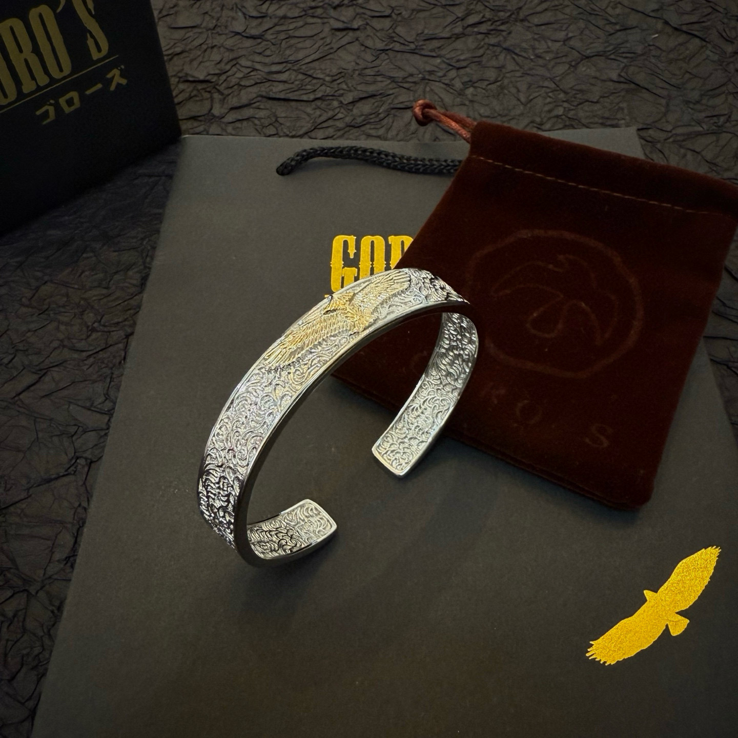 批  【新品上架】Goro’s高桥吾郎金鹰开口手镯，顶级版本 认准独家拍摄 主攻高端市场 绝对区别普通版