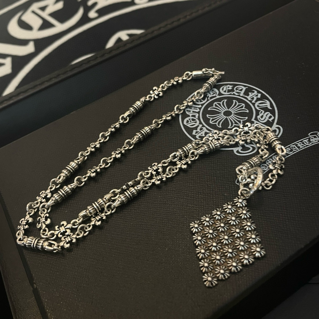 批 抖音/快手/ins/小红书/直播热门 ，新款【专柜品质】Chrome Hearts克罗心童军花项链 