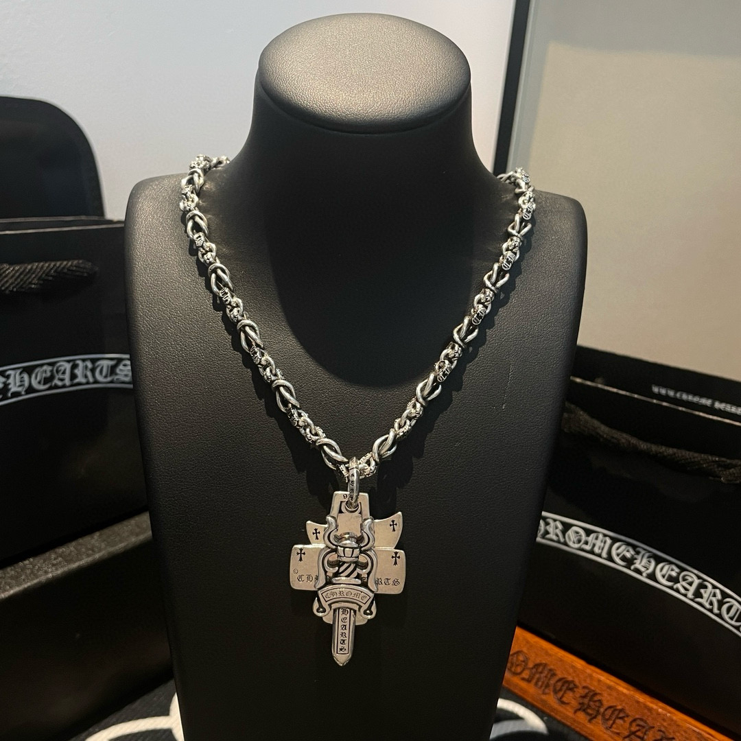 批 抖音/快手/ins/小红书/直播热门 ，新款【专柜品质】Chrome Hearts克罗心十字架大舌头