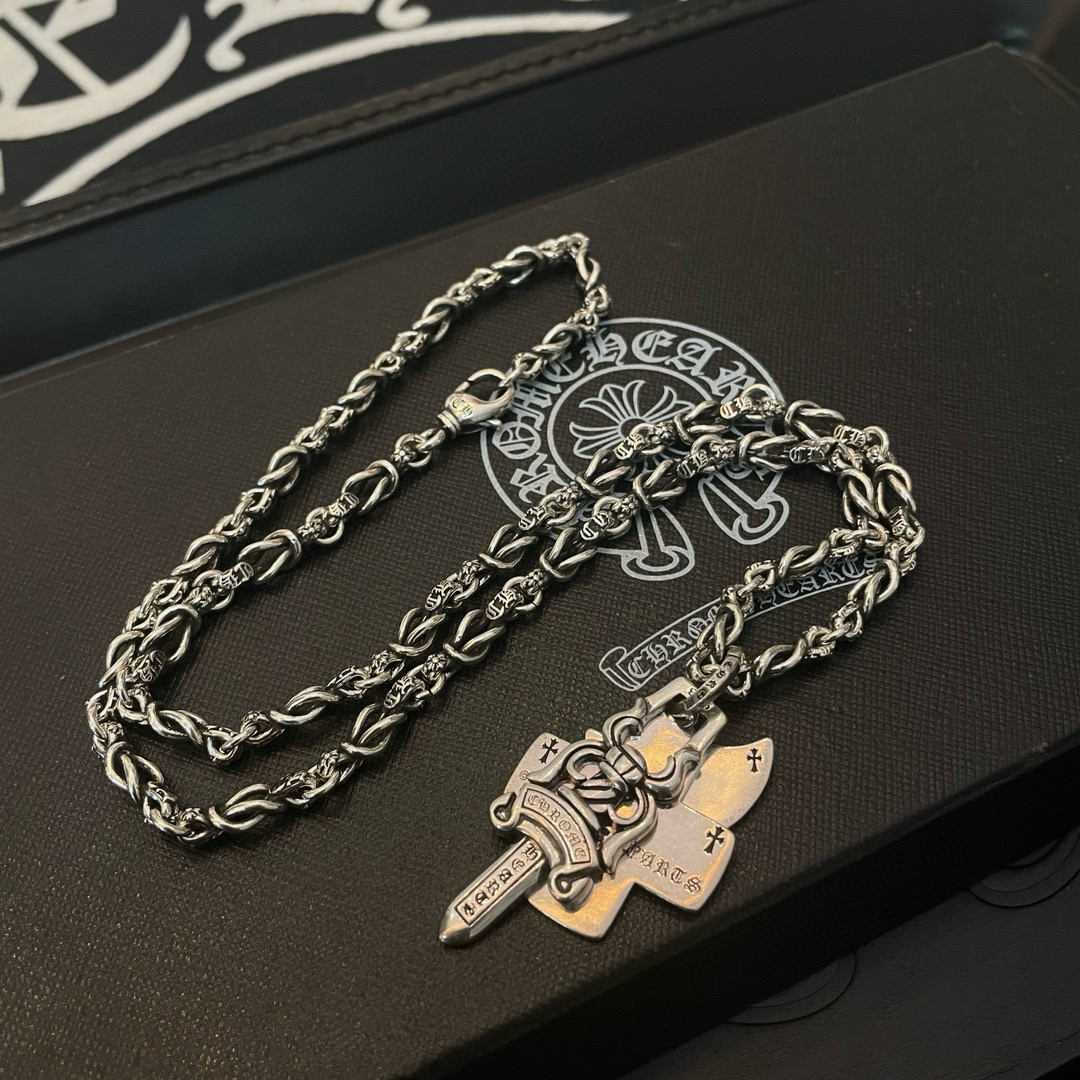 批 抖音/快手/ins/小红书/直播热门 ，新款【专柜品质】Chrome Hearts克罗心十字架大舌头