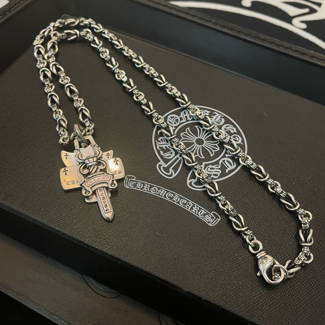批 抖音/快手/ins/小红书/直播热门 ，新款【专柜品质】Chrome Hearts克罗心十字架大舌头
