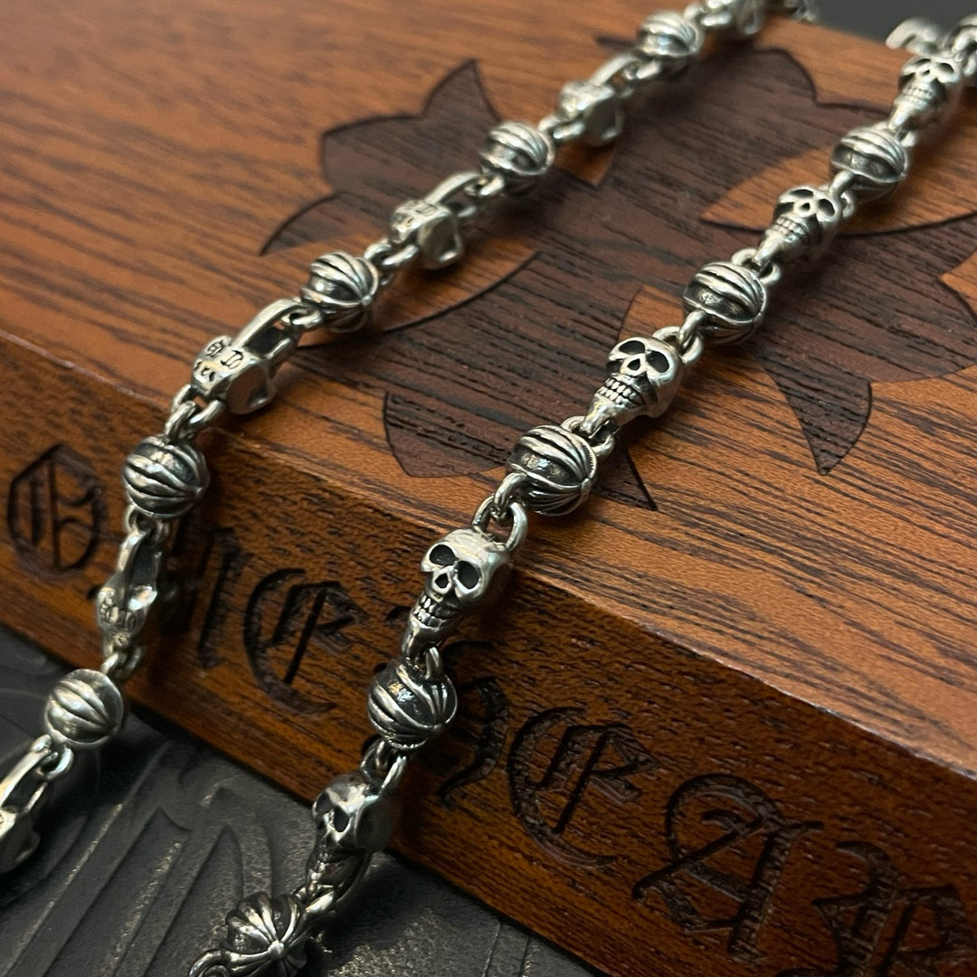 批 新款【专柜品质】Chrome Hearts克罗心 经典复古十字花球项链 快手/ins/小红书热门 凹