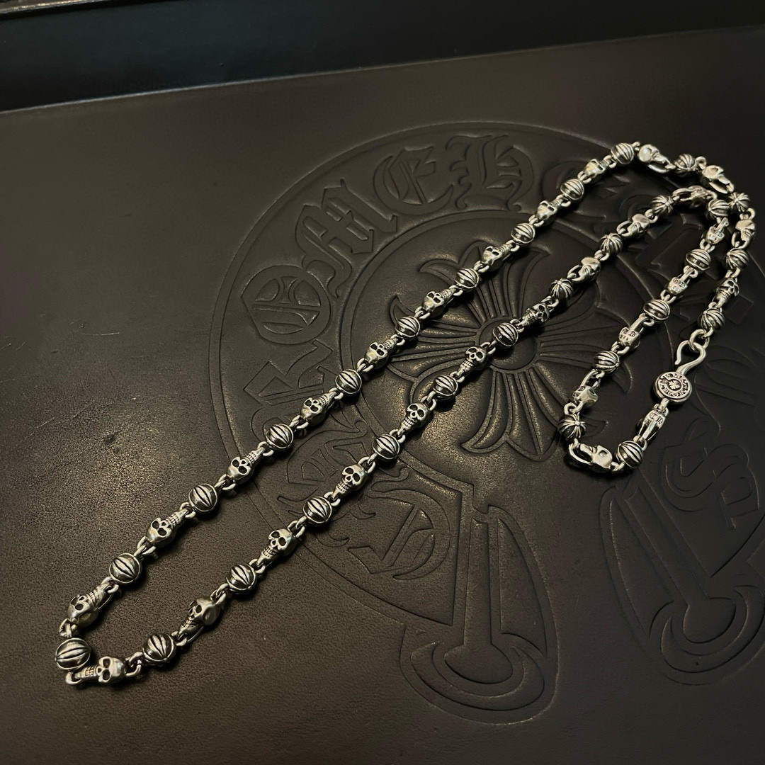 批 新款【专柜品质】Chrome Hearts克罗心 经典复古十字花球项链 快手/ins/小红书热门 凹