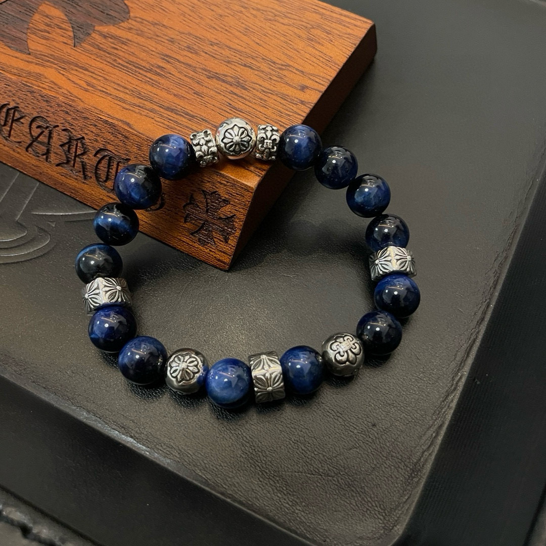 批 新款【专柜品质】Chrome Hearts克罗心 经典复古多元素青金石手串手链 ，快手/ins/小红