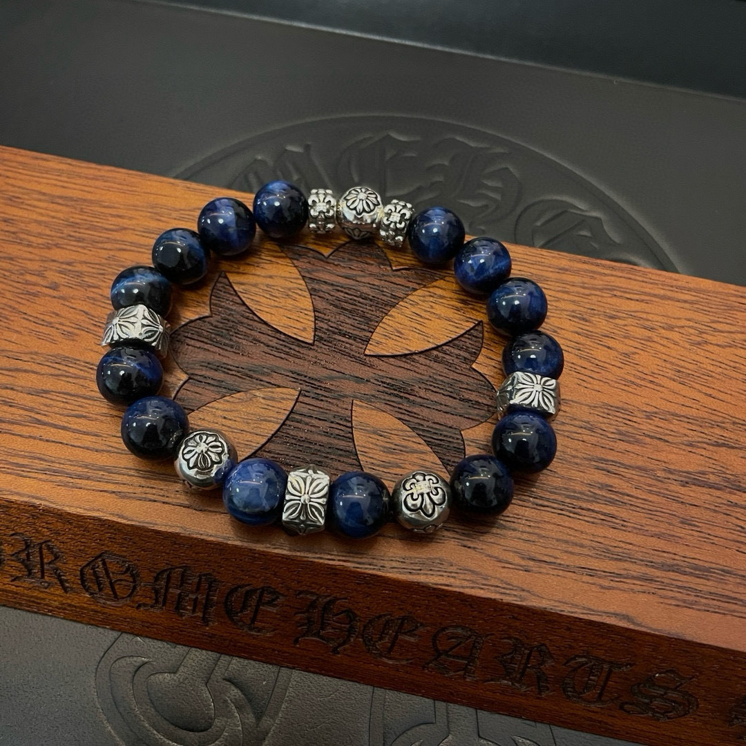 批 新款【专柜品质】Chrome Hearts克罗心 经典复古多元素青金石手串手链 ，快手/ins/小红
