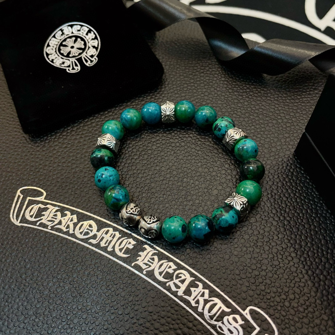  新款【专柜品质】Chrome Hearts克罗心 经典复古多元素手链 手串，凹凸造型不同的花纹设计风格
