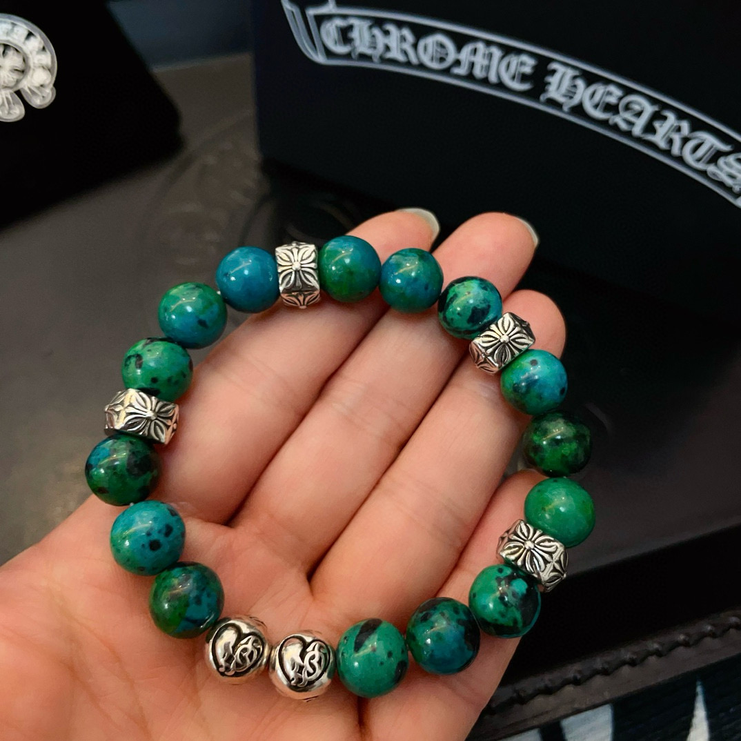  新款【专柜品质】Chrome Hearts克罗心 经典复古多元素手链 手串，凹凸造型不同的花纹设计风格