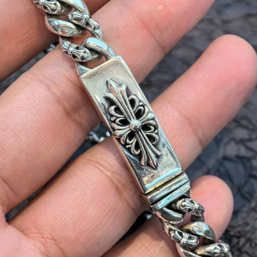 【Chrome Hearts克罗心】✝️经典十字花插销式手链 顶级精工版本！时尚精美百搭款🔥做工跟专柜🆕