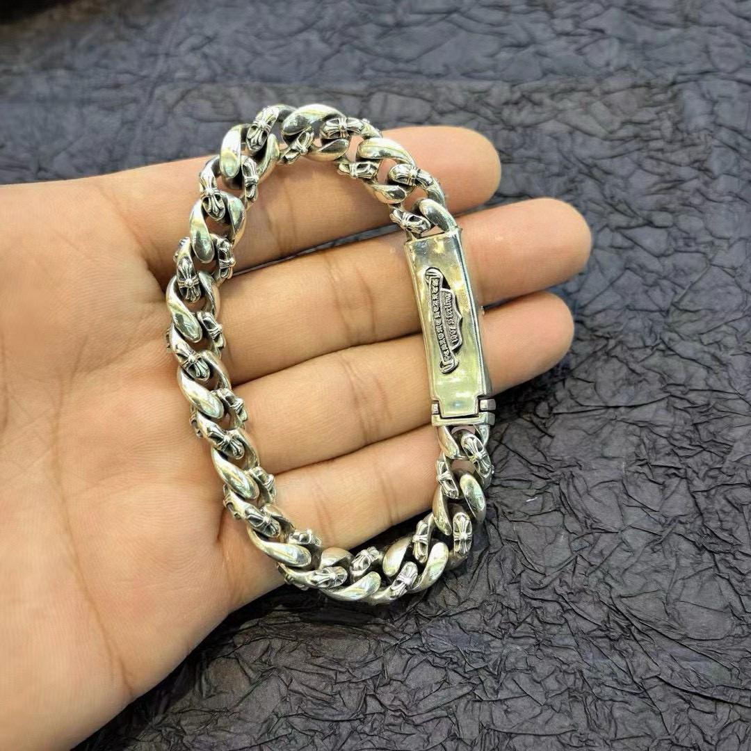 【Chrome Hearts克罗心】✝️经典十字花插销式手链 顶级精工版本！时尚精美百搭款🔥做工跟专柜🆕