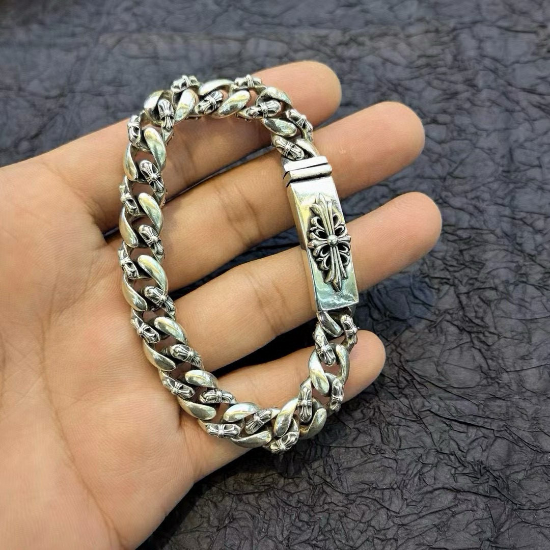 【Chrome Hearts克罗心】✝️经典十字花插销式手链 顶级精工版本！时尚精美百搭款🔥做工跟专柜🆕
