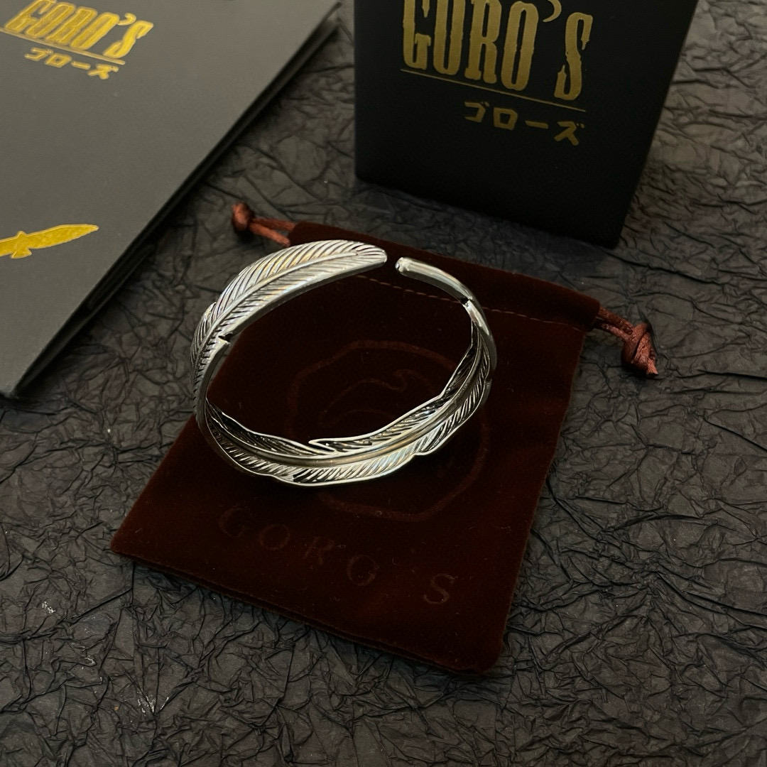 批  【新品上架】Goro’s高桥吾郎羽毛开口手镯，顶级版本 认准独家拍摄 主攻高端市场 绝对区别普通版