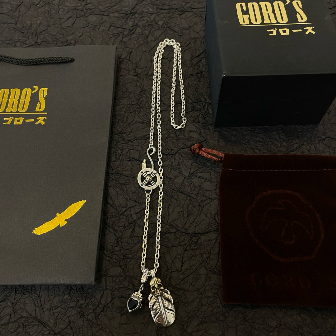 批 【新品上架】Goro’s高桥吾郎骷髅头羽毛吊坠，高桥经典项链，顶级版本，认准独家拍摄，主攻高端市场 