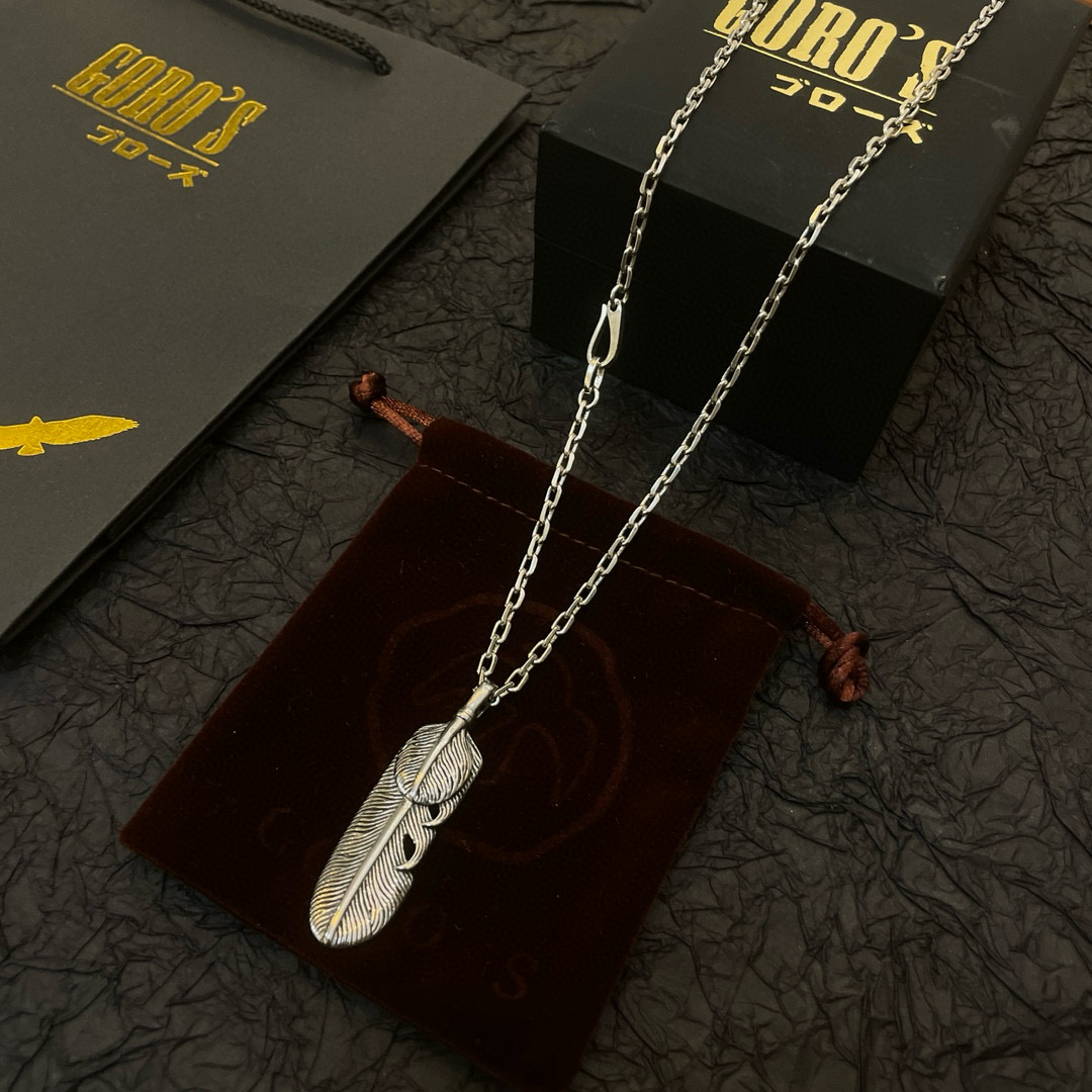     【新品上架】Goro’s高桥吾郎复古羽毛吊坠 高桥经典项链  顶级版本 认准独家拍摄 主攻高端市