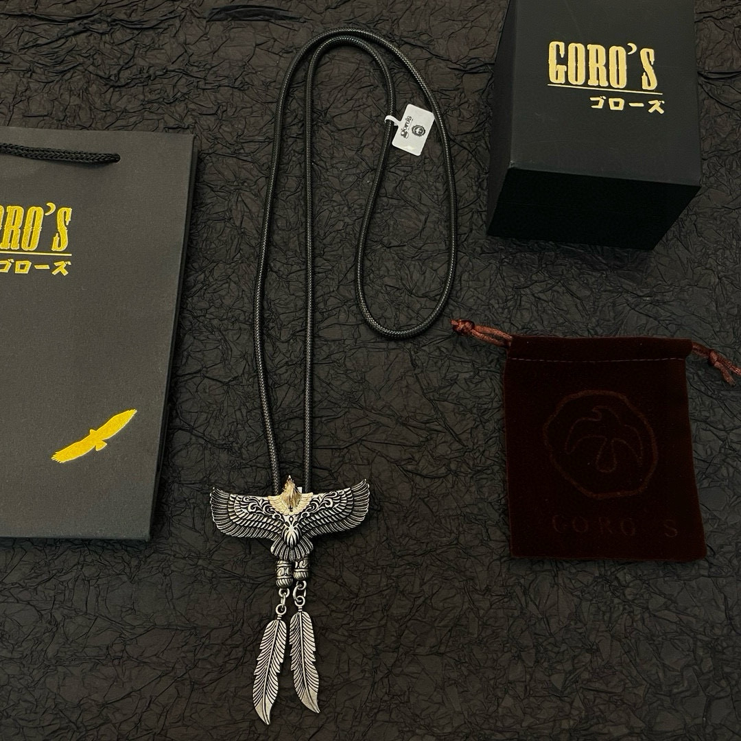 批  【新品上架】Goro’s高桥吾郎老鹰羽毛吊坠，高桥经典皮绳项链，顶级版本，认准独家拍摄，主攻高端市