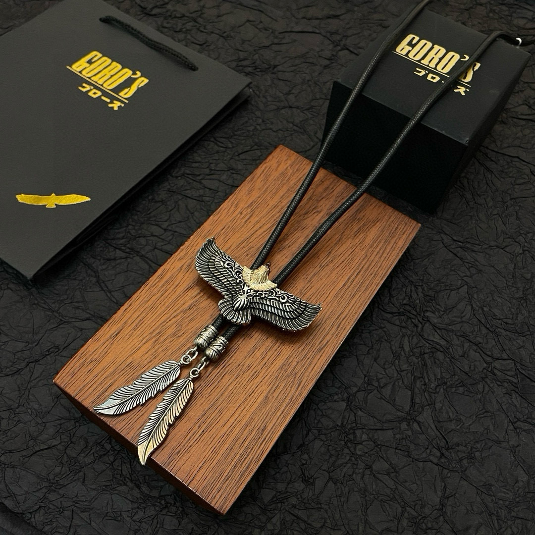 批  【新品上架】Goro’s高桥吾郎老鹰羽毛吊坠，高桥经典皮绳项链，顶级版本，认准独家拍摄，主攻高端市