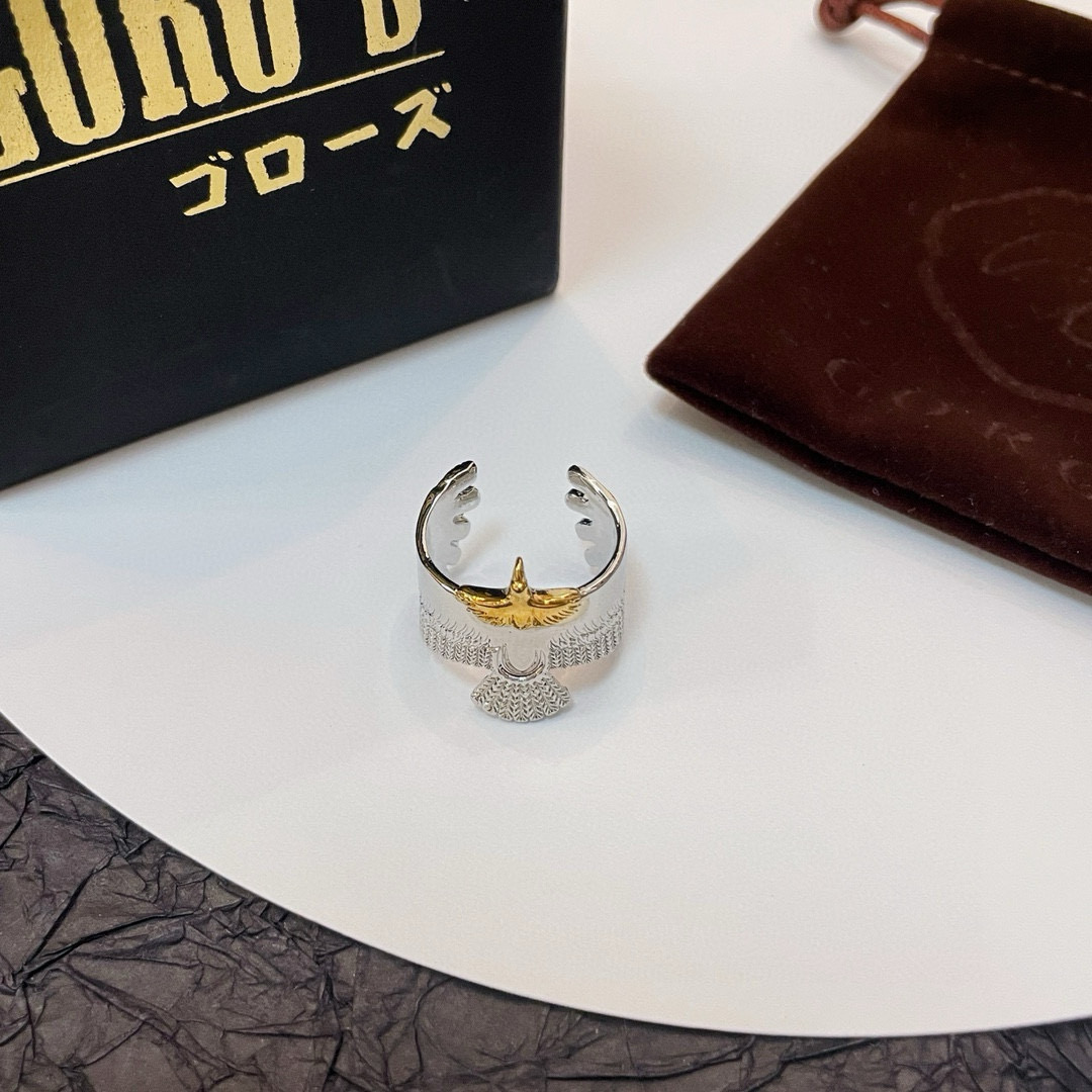 批  【新品上架】Goro’s高桥吾郎点金老鹰开口戒指，顶级版本 认准独家拍摄 主攻高端市场 绝对区别普