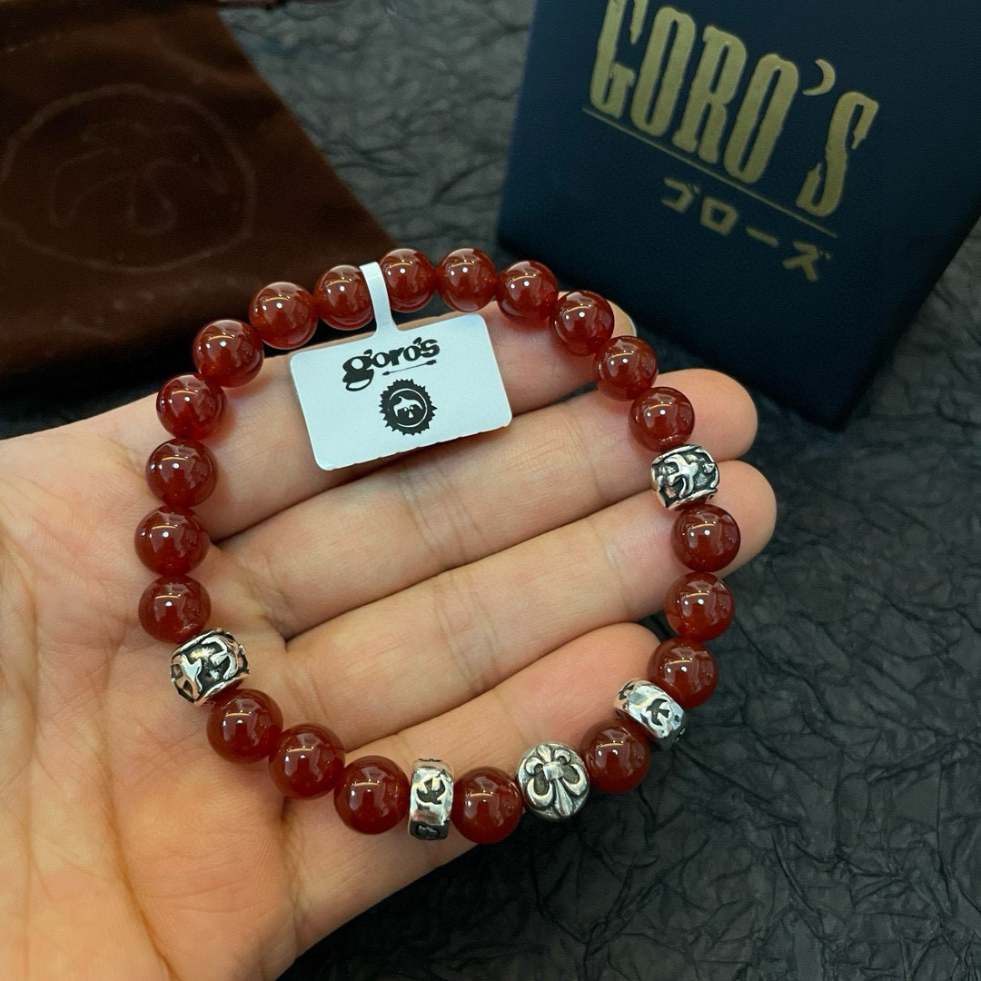 批💰145【新品上架】Goro’s高桥吾郎手串手链,顶级版本 认准独家拍摄 主攻高端市场 绝对区别普通版本!图片产品细节与ZP一致!原版制作工艺 精工品质 纯手工打造 ~正品开模💝潮流时尚必备 男女均可佩戴 情侣款同款 摇滚朋克泰银风格 复古元素 潮流百搭 官网同款❤️