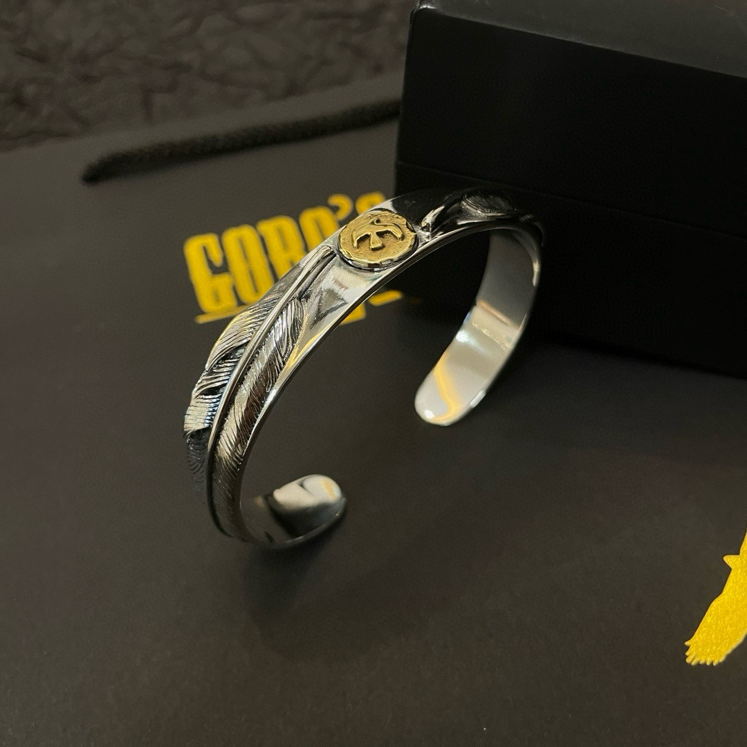 批  【新品上架】Goro’s高桥吾郎点金飞鸟羽毛手镯 顶级版本 认准独家拍摄 主攻高端市场 快手/in