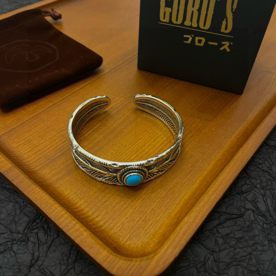 批  【新品上架】Goro’s高桥吾郎羽毛松石手镯 顶级版本 认准独家拍摄 主攻高端市场 绝对区别普通版
