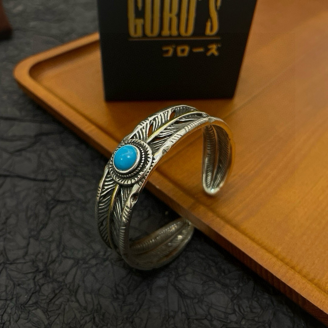批  【新品上架】Goro’s高桥吾郎羽毛松石手镯 顶级版本 认准独家拍摄 主攻高端市场 绝对区别普通版