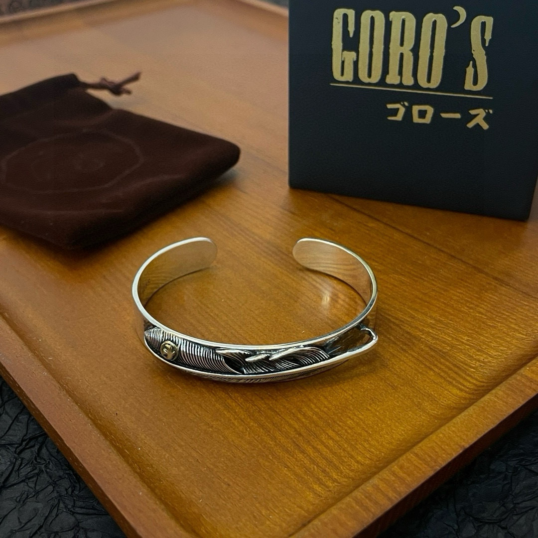 批   【新品上架】Goro’s高桥吾郎点金羽毛手镯 顶级版本 认准独家拍摄 主攻高端市场 绝对区别普通