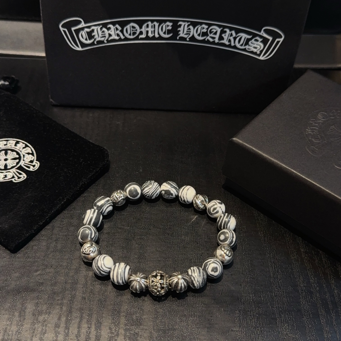  新款【专柜品质】Chrome Hearts克罗心经典复古多元素手串手链 ，快手/ins/小红书热门，凹