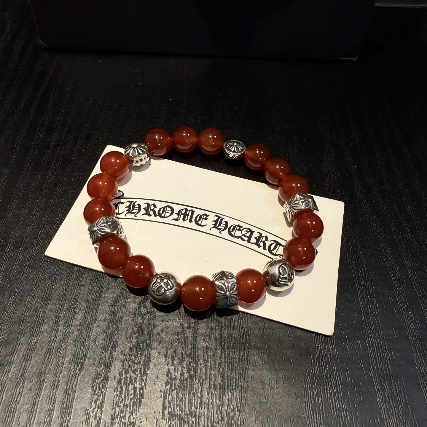  新款【专柜品质】Chrome Hearts克罗心经典复古多元素手链手串，凹凸造型不同的花纹设计风格 呈