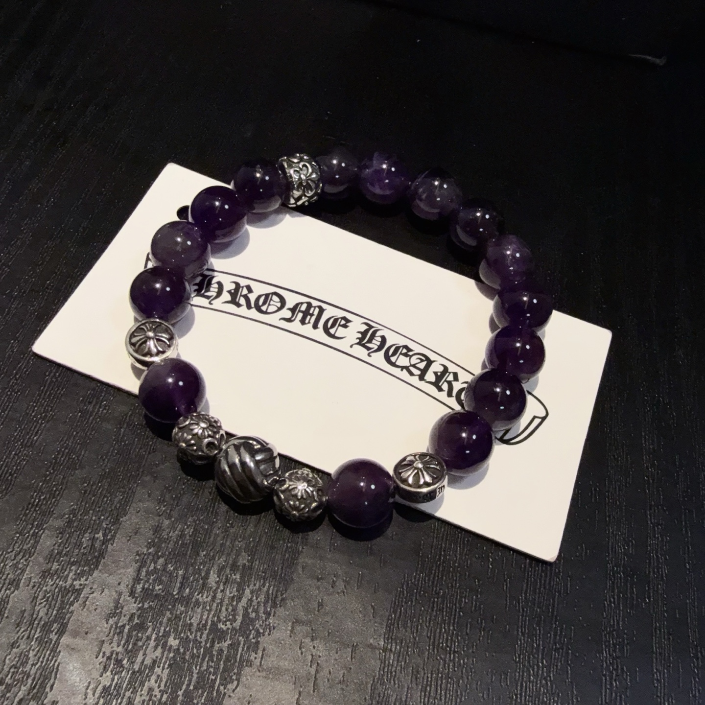  新款【专柜品质】Chrome Hearts克罗心经典复古多元素手链手串，凹凸造型不同的花纹设计风格 呈