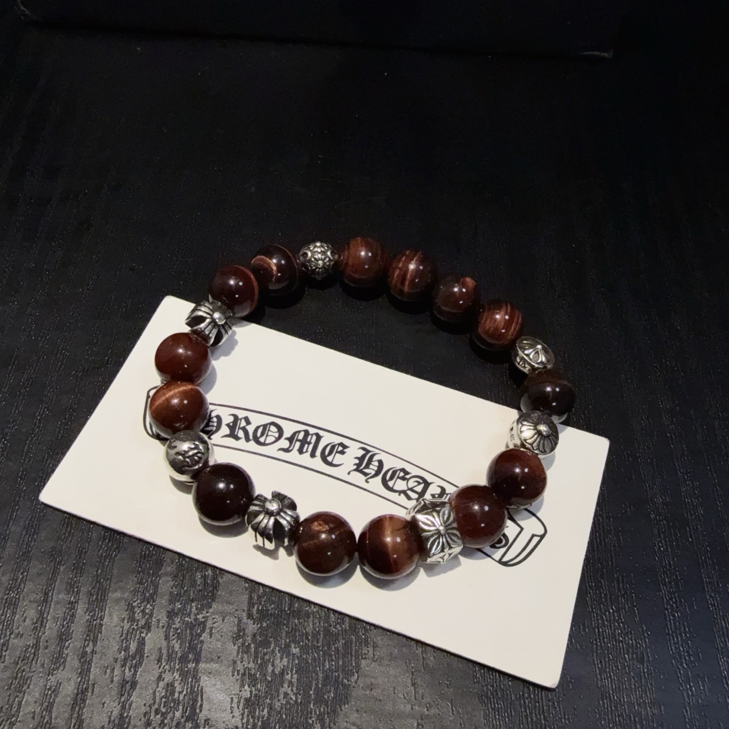  新款【专柜品质】Chrome Hearts克罗心经典复古多元素手链手串，凹凸造型不同的花纹设计风格 呈
