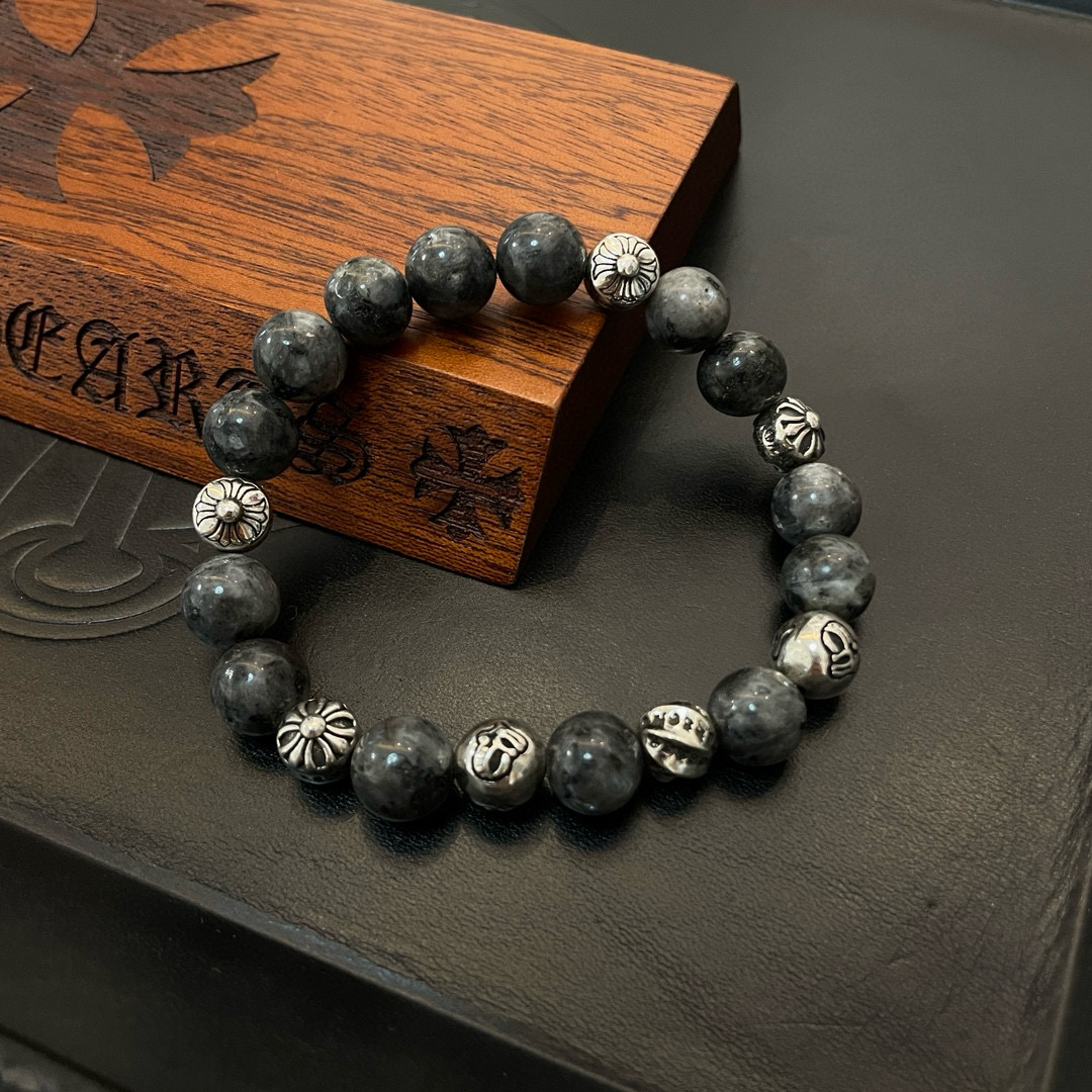 批 新款【专柜品质】Chrome Hearts克罗心 经典复古多元素鹰眼石手串手链 ，快手/ins/小红
