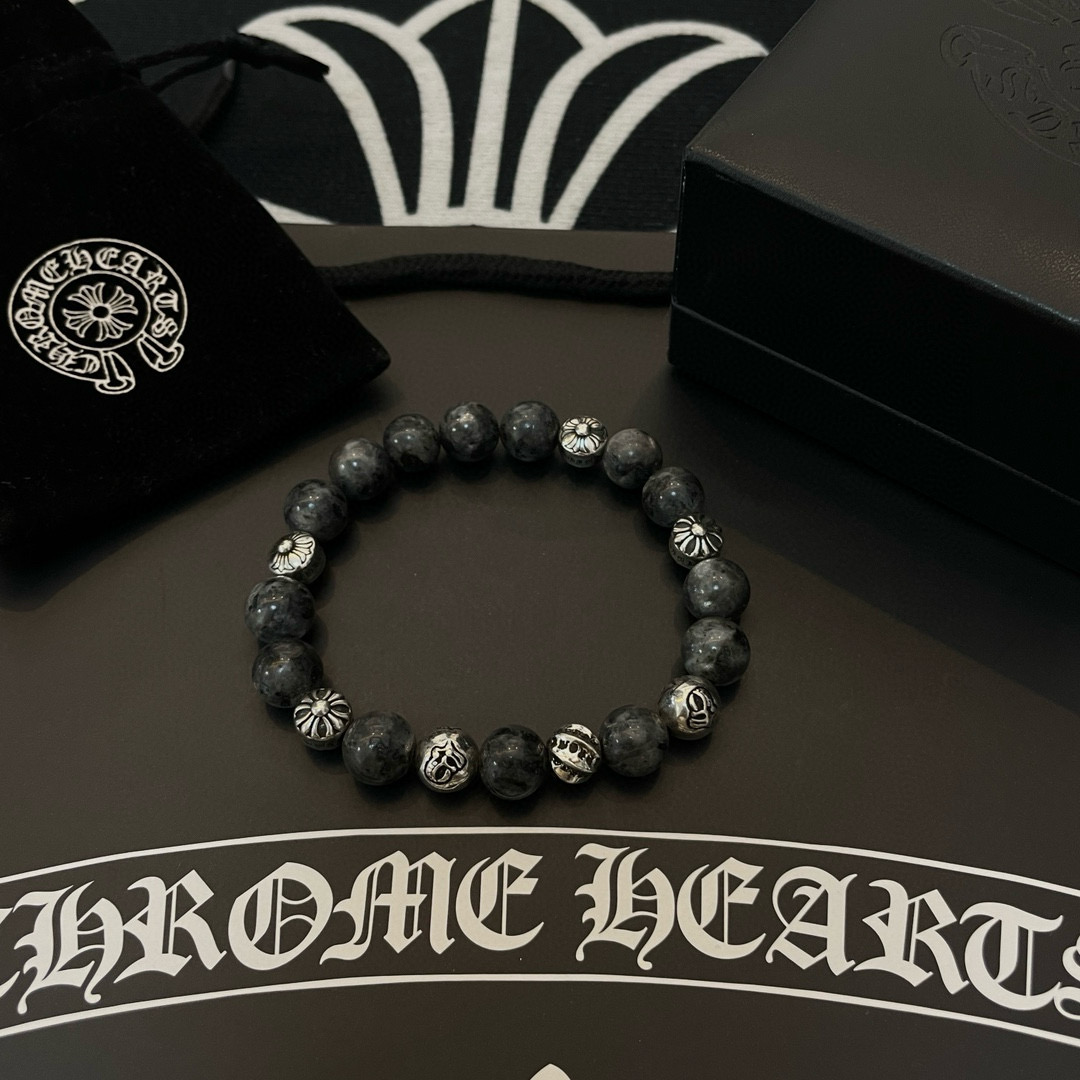 批 新款【专柜品质】Chrome Hearts克罗心 经典复古多元素鹰眼石手串手链 ，快手/ins/小红