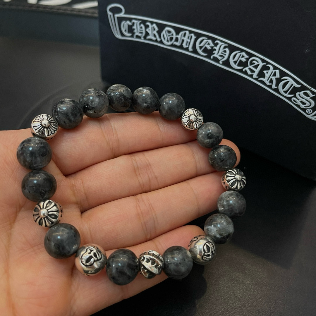 批 新款【专柜品质】Chrome Hearts克罗心 经典复古多元素鹰眼石手串手链 ，快手/ins/小红