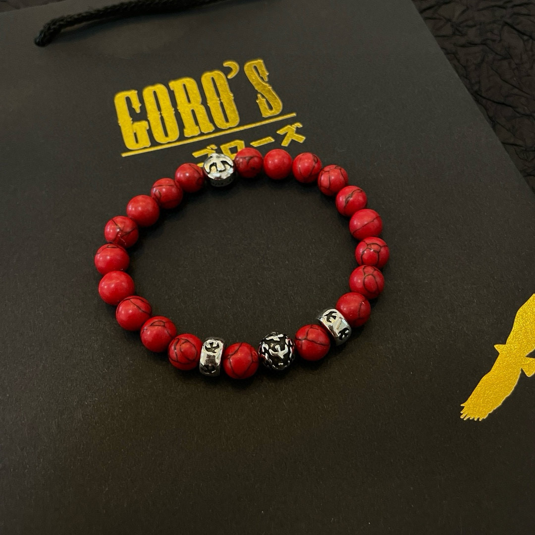 【新品上架】Goro’s高桥吾郎红松石手串手链，顶级版本 认准独家拍摄 主攻高端市场 绝对区别普通版本！