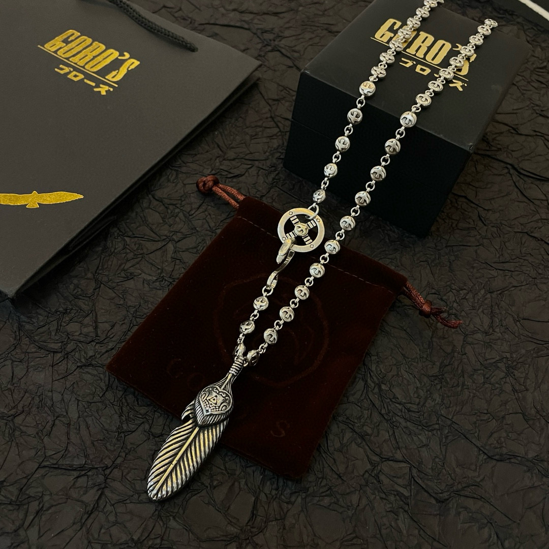 【新品上架】Goro’s高桥吾郎羽毛吊坠，高桥经典飞鸟项链，顶级版本，认准独家拍摄，主攻高端市场 ，快手