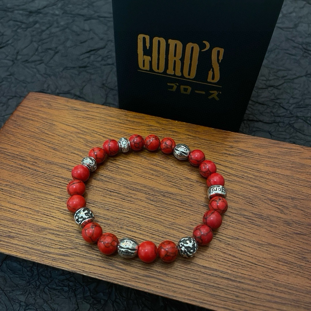 💰135【新品上架】Goro’s高桥吾郎手串手链,顶级版本 认准独家拍摄 主攻高端市场 绝对区别普通版本!图片产品细节与ZP一致!原版制作工艺 精工品质 纯手工打造 ~正品开模💝潮流时尚必备 男女均可佩戴 情侣款同款 摇滚朋克泰银风格 复古元素 潮流百搭 官网同款❤️