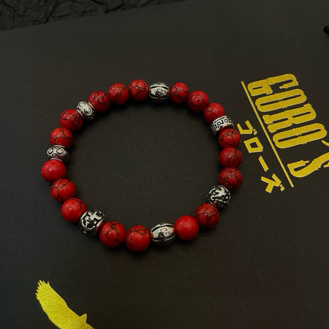 💰135【新品上架】Goro’s高桥吾郎手串手链,顶级版本 认准独家拍摄 主攻高端市场 绝对区别普通版本!图片产品细节与ZP一致!原版制作工艺 精工品质 纯手工打造 ~正品开模💝潮流时尚必备 男女均可佩戴 情侣款同款 摇滚朋克泰银风格 复古元素 潮流百搭 官网同款❤️