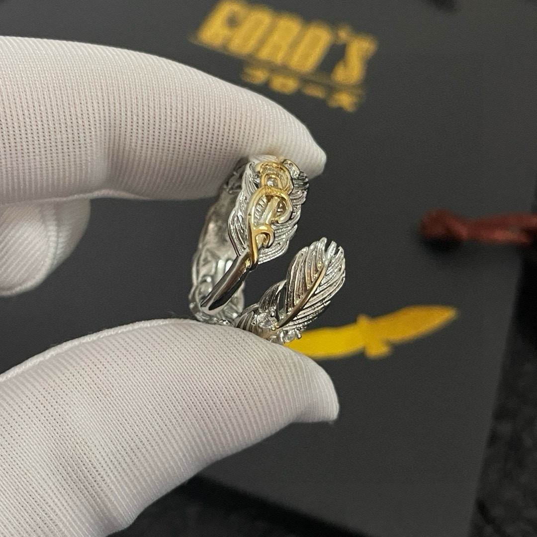   【新品上架】Goro’s高桥吾郎羽毛戒指，顶级版本 认准独家拍摄 主攻高端市场 绝对区别普通版本！图