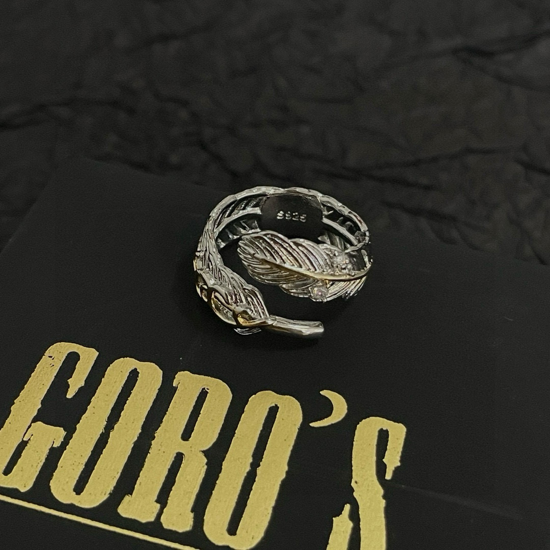   【新品上架】Goro’s高桥吾郎羽毛戒指，顶级版本 认准独家拍摄 主攻高端市场 绝对区别普通版本！图