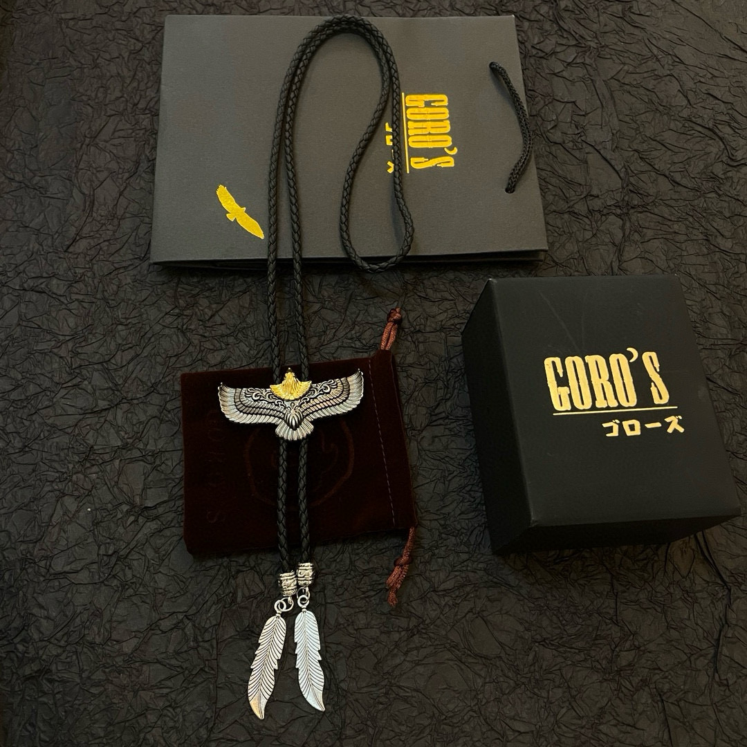    【新品上架】Goro’s高桥吾郎复古皮绳羽毛老鹰项链  顶级版本 认准独家拍摄 主攻高端市场 绝对