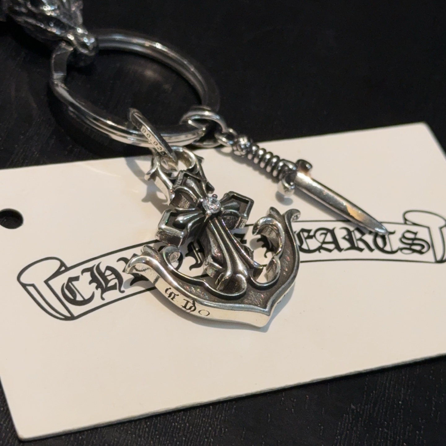   Chrome Hearts ❤️  克罗心十字架爱钥匙扣   大龙虾扣 雕刻工艺 精工品质 纯手工打