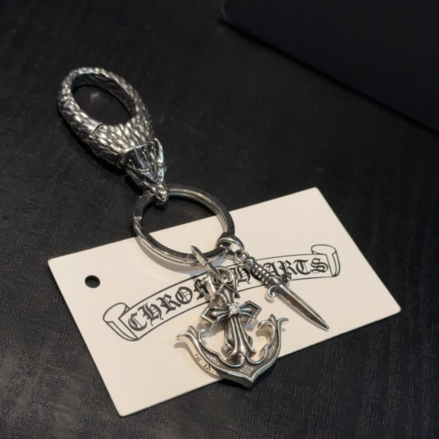   Chrome Hearts ❤️  克罗心十字架爱钥匙扣   大龙虾扣 雕刻工艺 精工品质 纯手工打
