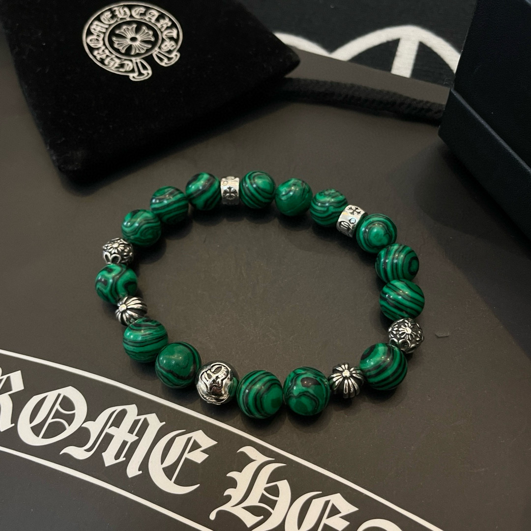 新款【专柜品质】Chrome Hearts克罗心 经典复古多元素手链 手串，凹凸造型不同的花纹设计风格