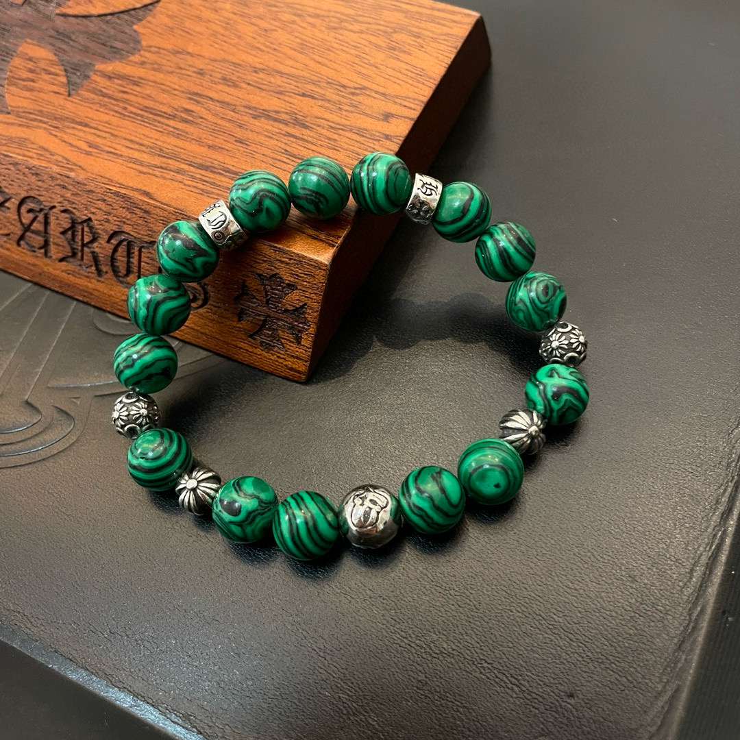  新款【专柜品质】Chrome Hearts克罗心 经典复古多元素手链 手串，凹凸造型不同的花纹设计风格