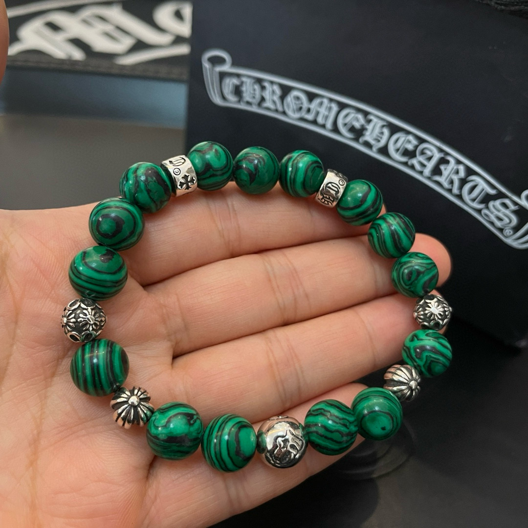  新款【专柜品质】Chrome Hearts克罗心 经典复古多元素手链 手串，凹凸造型不同的花纹设计风格
