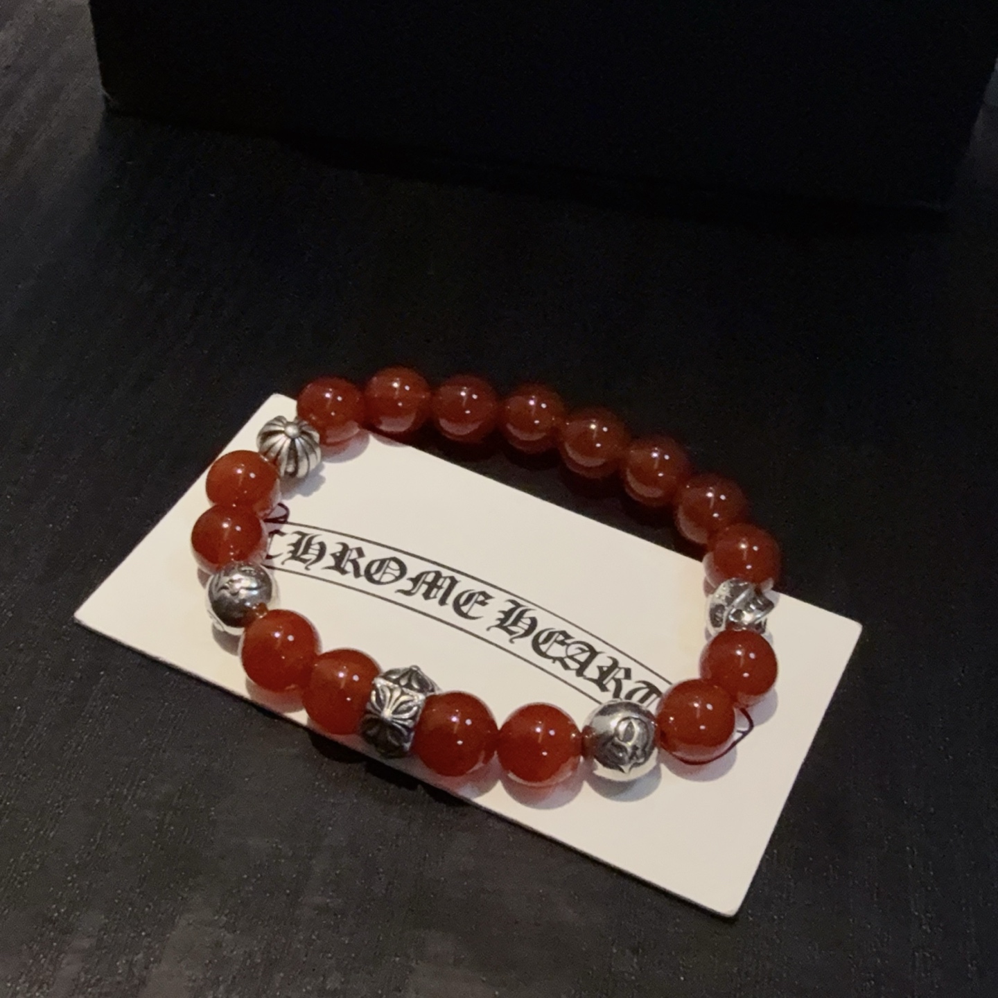  新款【专柜品质】Chrome Hearts克罗心经典复古多元素手串手链，凹凸造型不同的花纹设计风格 呈