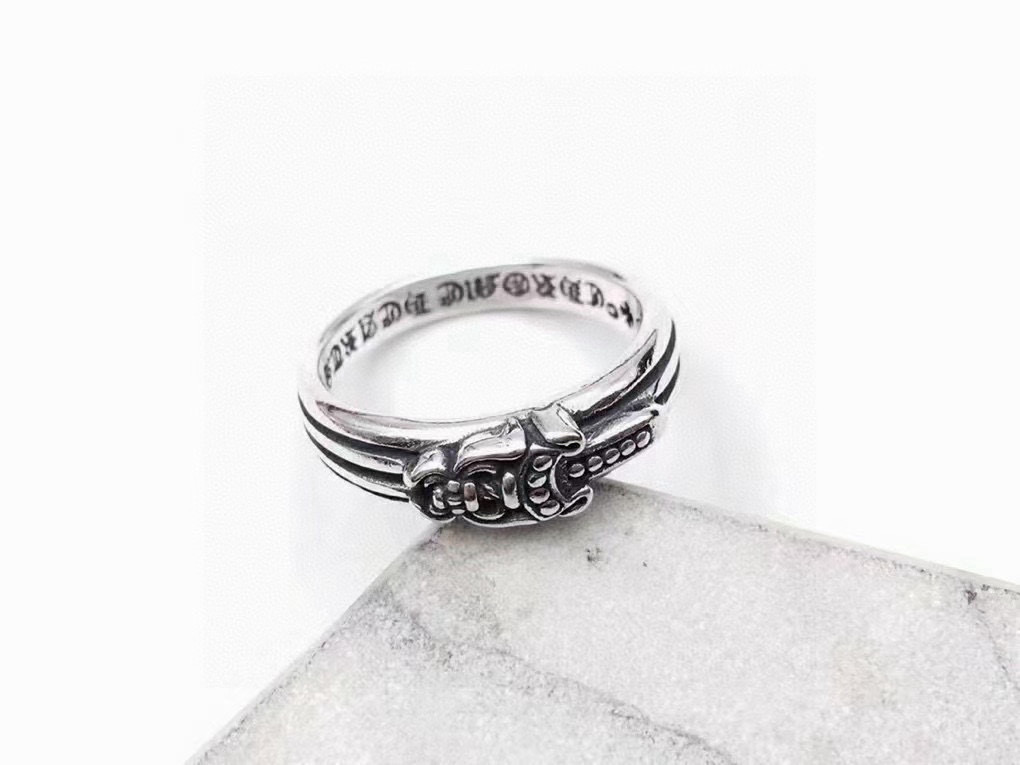  精工版本 chromehearts 克罗心宝剑戒指❤ 古银工艺 正品开模 男女指环 情侣对戒，朋克戒指