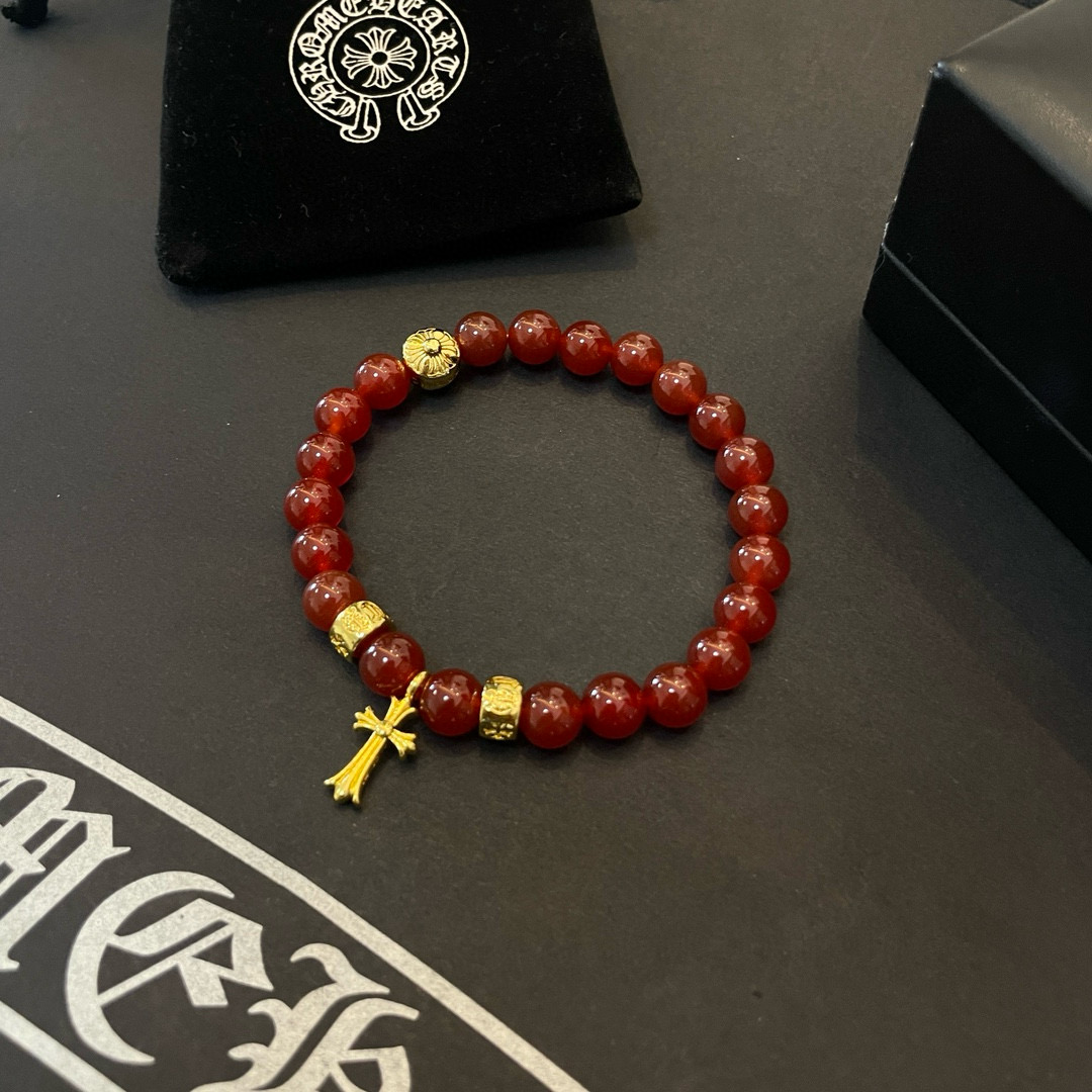  新款【专柜品质】Chrome Hearts克罗心 经典复古多元素手链 ，小红书热款，凹凸造型不同的花纹