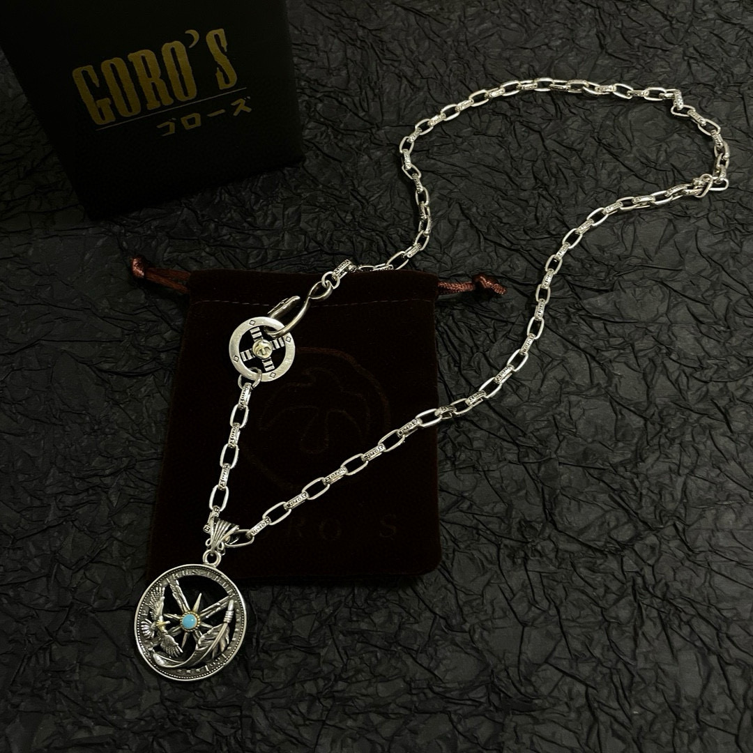 【新品上架】Goro’s高桥吾郎 复古羽毛圆牌吊坠 经典高桥项链  顶级版本 认准独家拍摄 主攻高端市场
