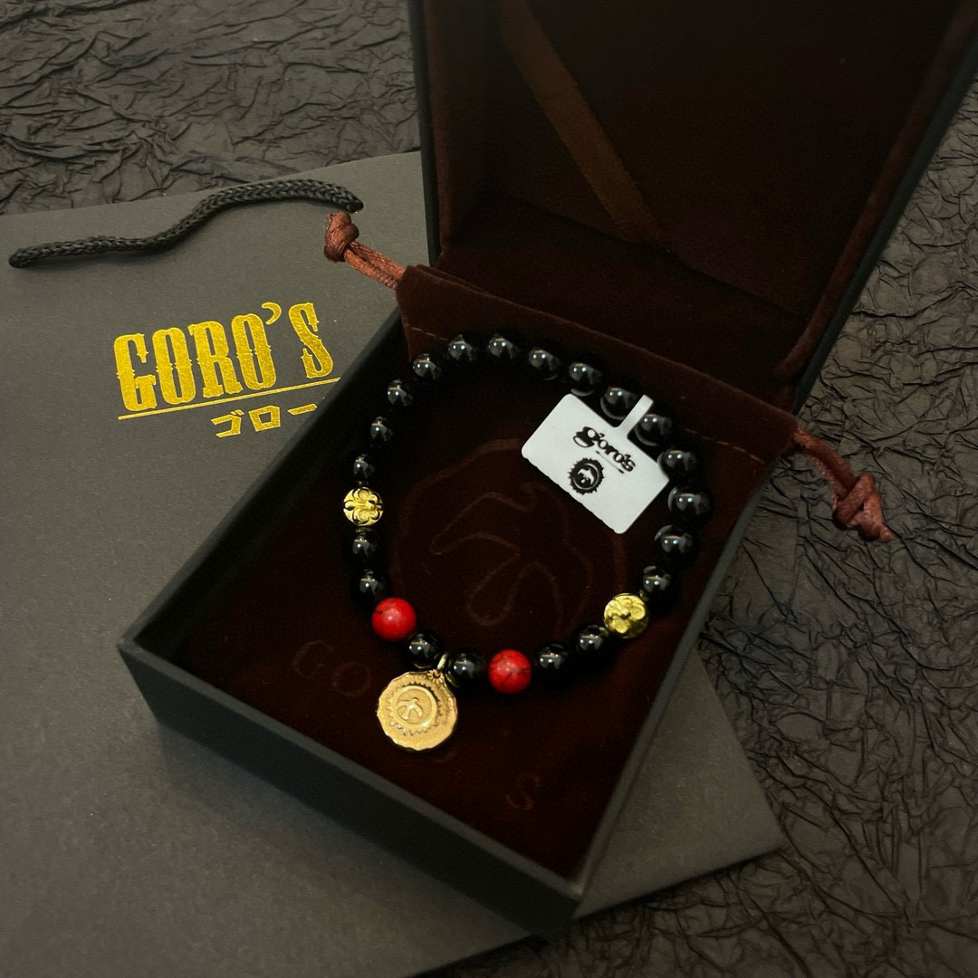 【新品上架】Goro’s高桥吾郎黑玛瑙小金牌手串手链，顶级版本 认准独家拍摄 主攻高端市场 绝对区别普通